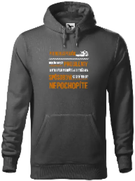 Pánska mikina Musím riešiť problémy - poľnohospodár 