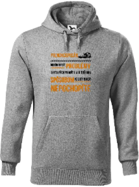 Pánska mikina Musím riešiť problémy - poľnohospodár 