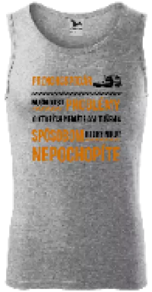 Pánske tielko Musím riešiť problémy - poľnohospodár 