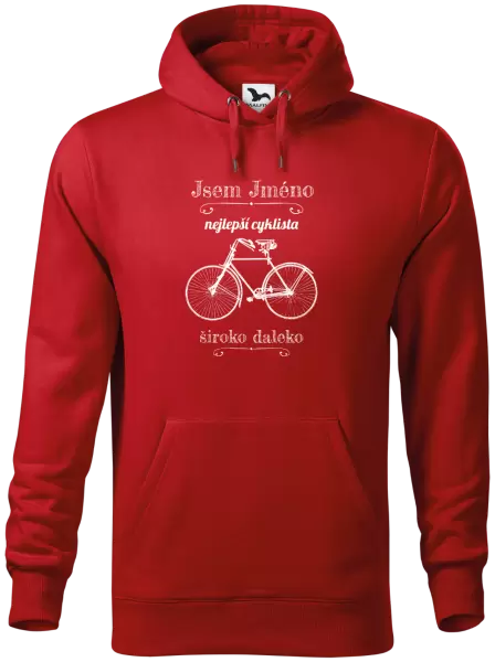 Pánská mikina Jsem nejlepší cyklista široko daleko