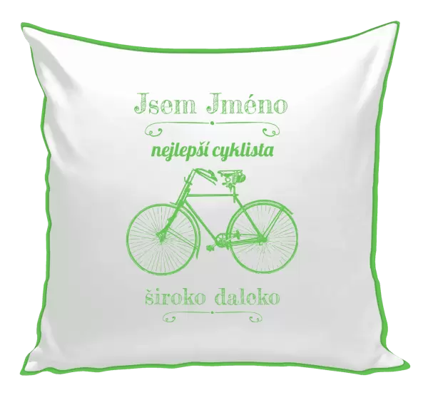 Polštář Jsem nejlepší cyklista široko daleko