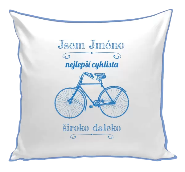 Polštář Jsem nejlepší cyklista široko daleko