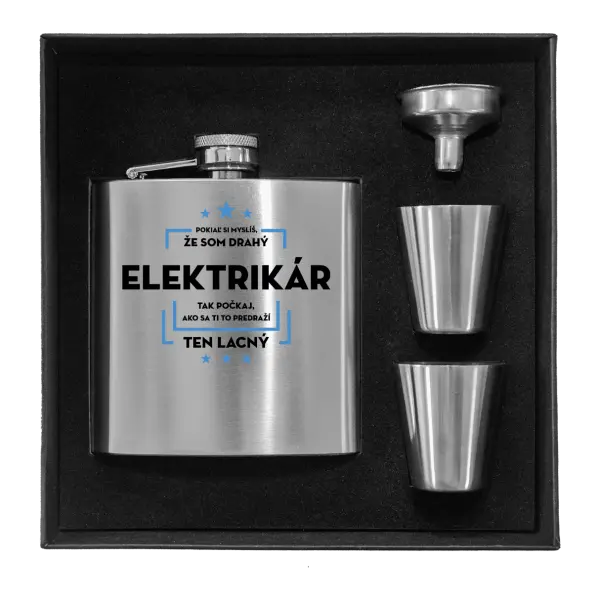 Ploskačka v krabičke Pokiaľ si myslíš, že som drahý  - elektrikár