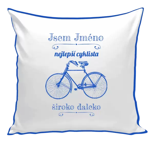 Polštář Jsem nejlepší cyklista široko daleko