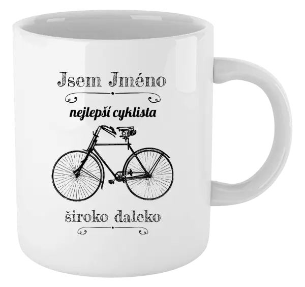 Hrnek Jsem nejlepší cyklista široko daleko