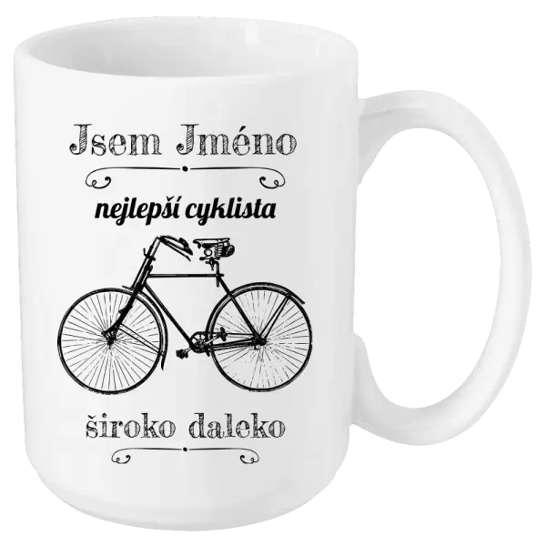 Hrnek Jsem nejlepší cyklista široko daleko