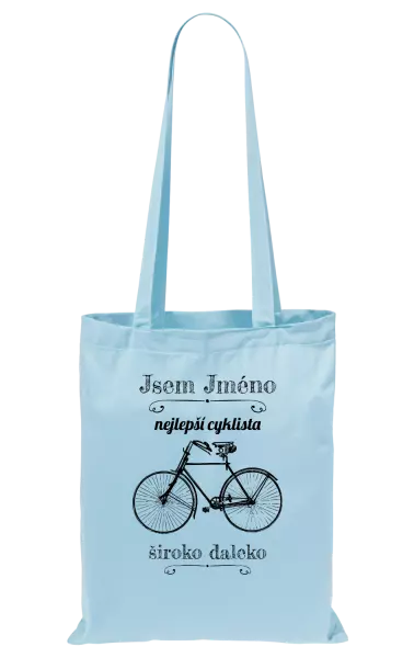 Látková taška Jsem nejlepší cyklista široko daleko