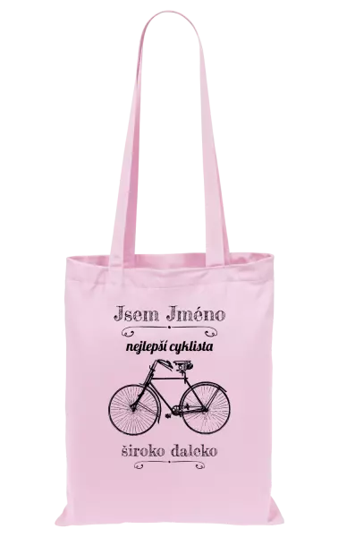 Látková taška Jsem nejlepší cyklista široko daleko