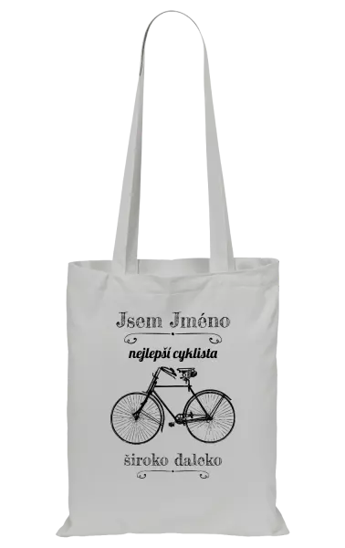 Látková taška Jsem nejlepší cyklista široko daleko