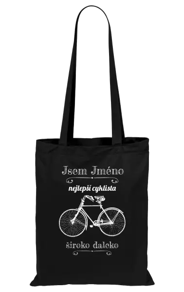 Látková taška Jsem nejlepší cyklista široko daleko