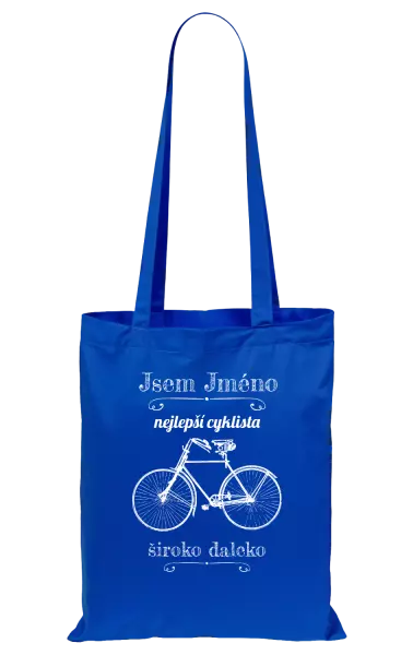 Látková taška Jsem nejlepší cyklista široko daleko