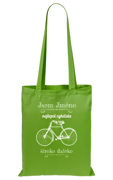 Látková taška Jsem nejlepší cyklista široko daleko