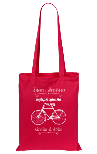 Látková taška Jsem nejlepší cyklista široko daleko