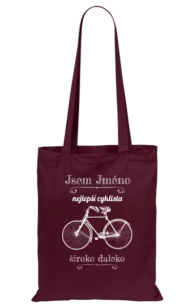 Látková taška Jsem nejlepší cyklista široko daleko