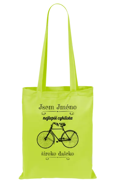 Látková taška Jsem nejlepší cyklista široko daleko