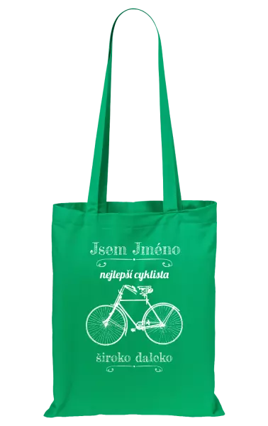Látková taška Jsem nejlepší cyklista široko daleko