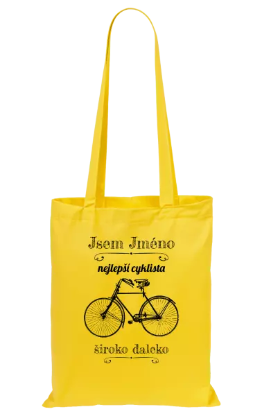 Látková taška Jsem nejlepší cyklista široko daleko
