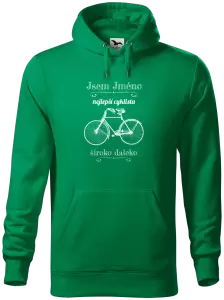 Pánská mikina Jsem nejlepší cyklista široko daleko