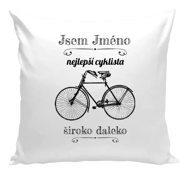 Polštář Jsem nejlepší cyklista široko daleko