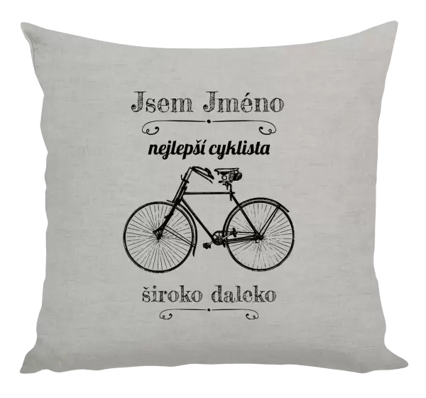 Polštář Jsem nejlepší cyklista široko daleko