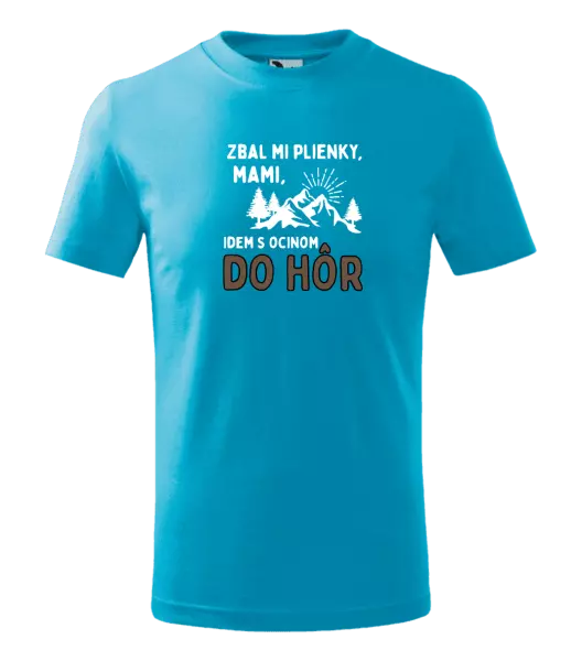 Detské tričko Mami zbal mi plienky - hory