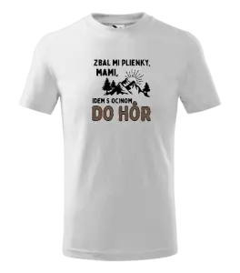 Detské tričko Mami zbal mi plienky - hory