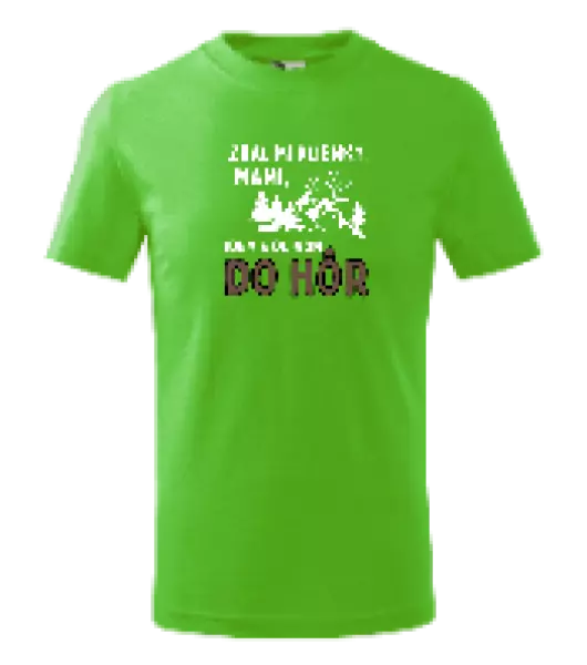 Detské tričko Mami zbal mi plienky - hory