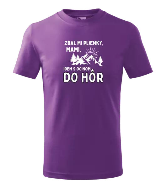 Detské tričko Mami zbal mi plienky - hory