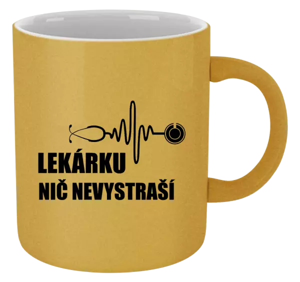 Hrnček metalický Lekárku nič nevystraší