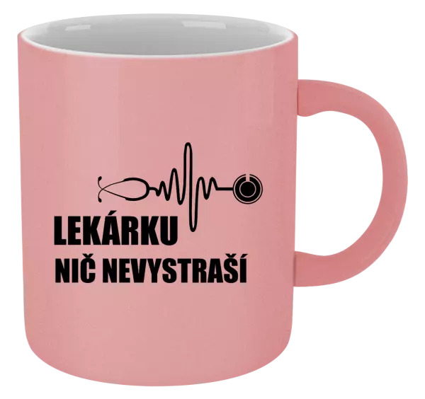 Hrnček metalický Lekárku nič nevystraší