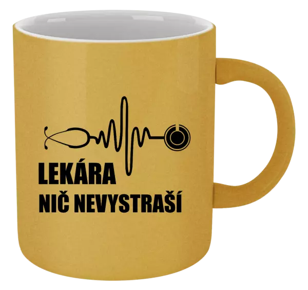 Hrnček metalický Lekára nič nevystraší