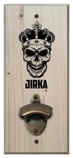Nástěnný otvírák Lebka se jménem