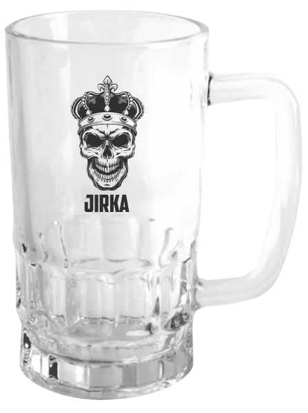 Půllitr Lebka se jménem