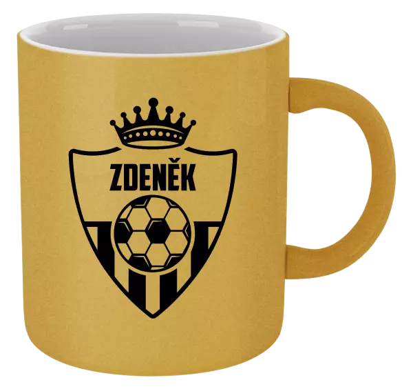 Metalický hrnek Fotbalový znak s korunkou