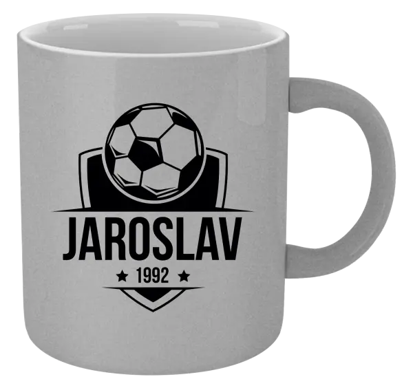 Metalický hrnek Fotbalový znak s rokem narození