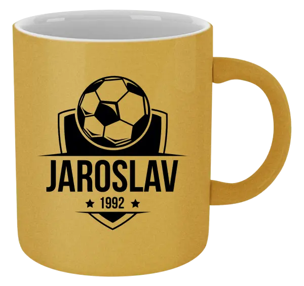 Metalický hrnek Fotbalový znak s rokem narození