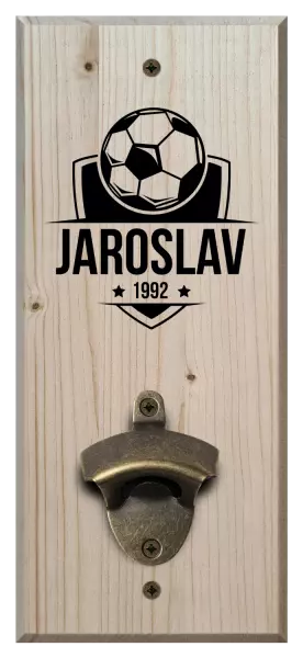 Nástěnný otvírák Fotbalový znak s rokem narození