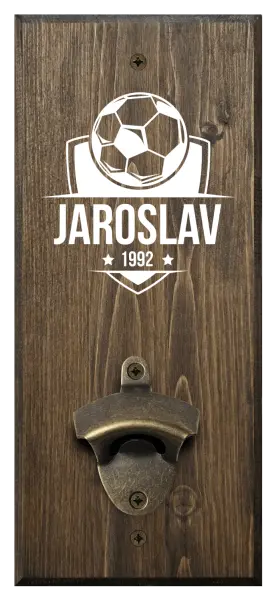 Nástenný otvárač Futbalový znak s rokom narodenia