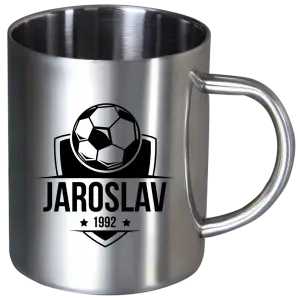 Nerezový hrnček Futbalový znak s rokom narodenia