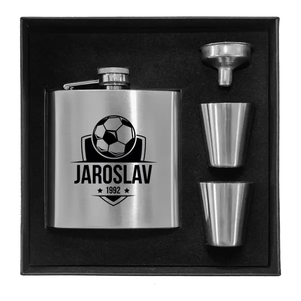 Ploskačka v krabičke Futbalový znak s rokom narodenia