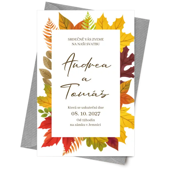Papírové svatební oznámení MÍŠA