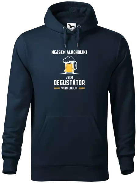 Pánská mikina Nejsem alkoholik! Jsem degustátor workoholik