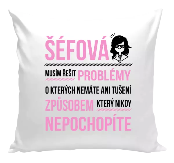 Polštář Musím řešit problémy - šéfová
