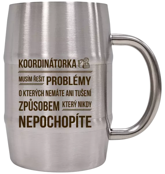 Nerezový chladicí půllitr Musím řešit problémy - koordinátorka