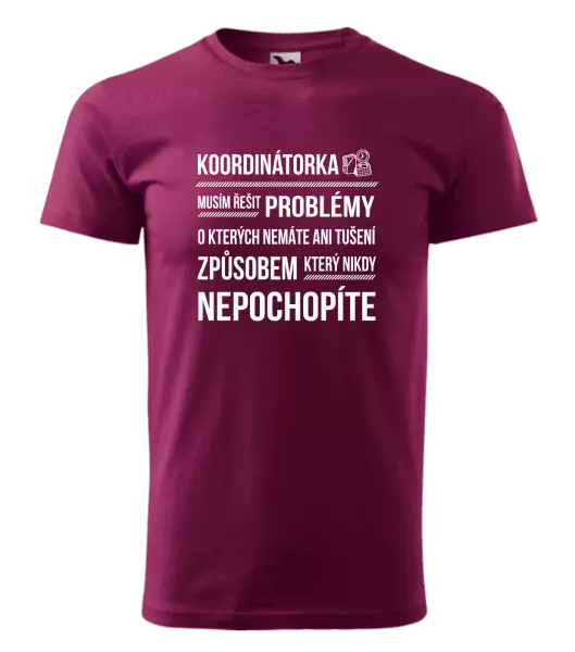 Pánské tričko Musím řešit problémy - koordinátorka