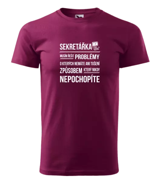 Pánské tričko Musím řešit problémy - sekretářka
