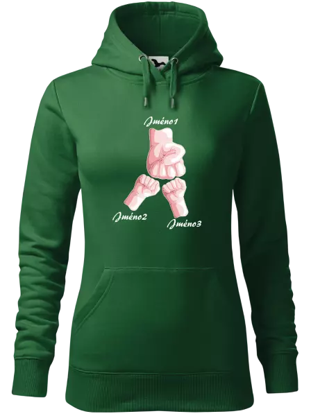 Dámská mikina Ručičky se jménem
