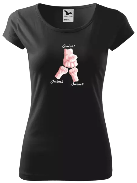 Dámské tričko Ručičky se jménem