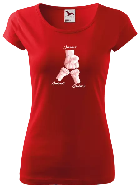 Dámské tričko Ručičky se jménem