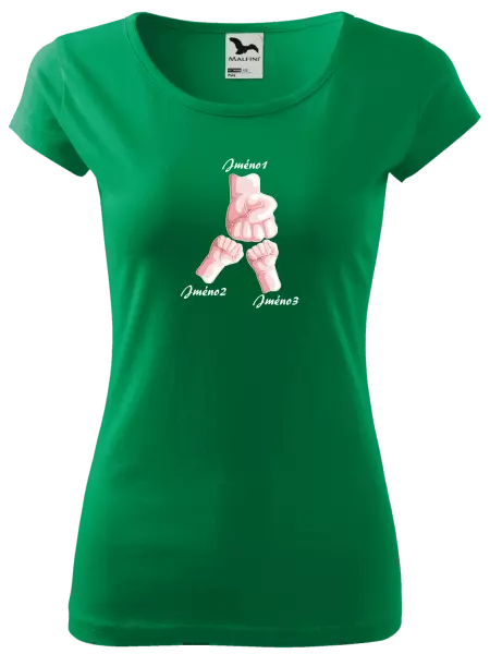 Dámské tričko Ručičky se jménem